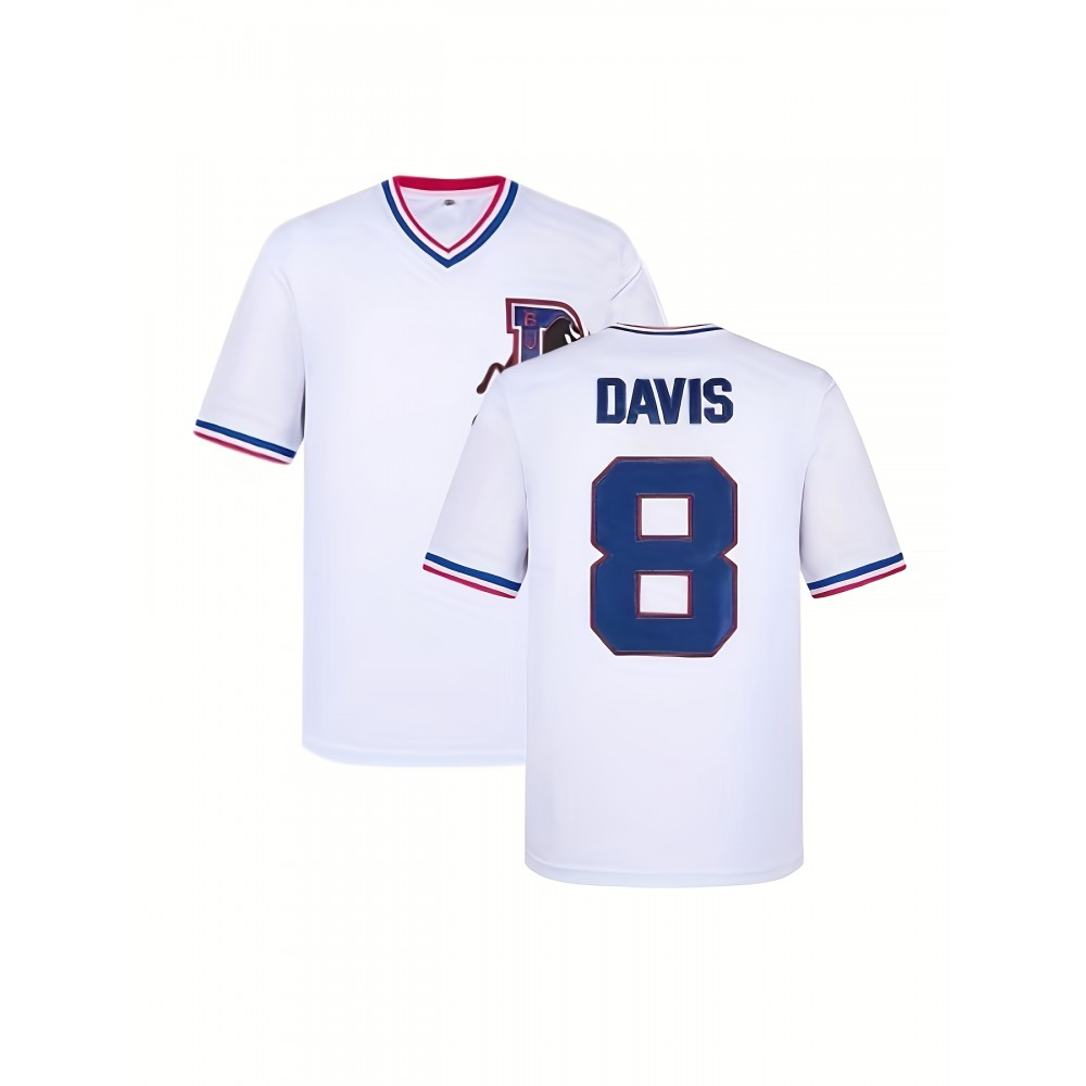 Men'S #8 Baseball Jersey Classic Vintage All Stitched Retro 80s Movie S-XXXL