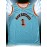 Men'S Basketball Suit # 1 Sky Blue V-neck Embroidered Polyester Loose Micro Elastic Fabric S-XXXL