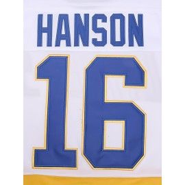 Hanson Brothers Charlestown Chiefs Slap Shot Moive #16 Ice Hockey Jersey Stitched Letters And Numbers S-XXXL