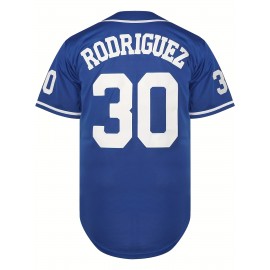 Men'S #30 Vintage Baseball Jersey Stitched Movie Baseball Jersey Blue S-3XL