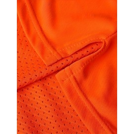 Men's Retro #9 Orange Football Jersey with Embroidery - V-Neck, Short Sleeve, Breathable & Moisture-Wicking, Ideal for Parties, Outdoor Sports & Casual Wear