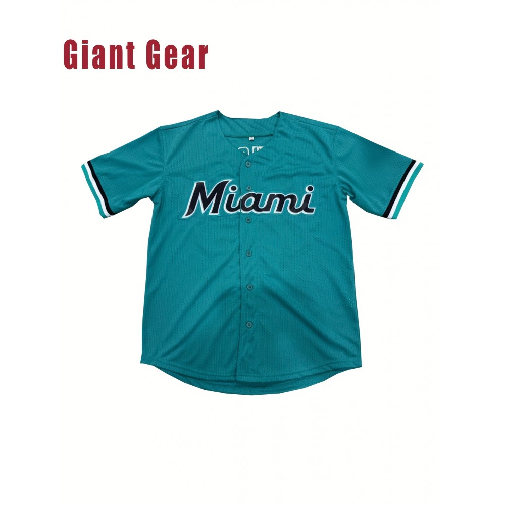 Men'S Baseball Shirt # 8 Light Blue Suitable For Walking, Cycling, Fishing Competition Training Size S-3XL