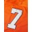 Men's #7 Embroidered Orange Football Jersey - V-Neck, Loose Fit Mesh Fabric, Breathable & Stylish for Spring, Summer, Fall Sports & Casual Wear