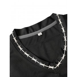 Men'S American Football Jersey Black Skull Sports Shirt Suitable For Street Sports Beach S-XXXL