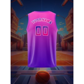 Custom Youngsters' Basketball Jersey with Name & Number - Breathable, Comfort Fit for Training & Games, Perfect for Outdoor Sports & Casual Wear, Perfect for Outdoor