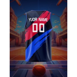 Customizable Kids Basketball Vest, Polyester 100% Knit Fabric, Breathable & Washable, All Over Print, Loose Fit for Boys & Girls, Ideal for Training, Parties, Outdoor Sports - Spring/Summer/Fall