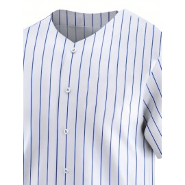 Women's Chicago #30 Baseball Jersey - Moisture-Wicking, Breathable Polyester, UV Protection, Fade-Resistant, Short Sleeve, V-Neck, Striped Sports Uniform for Training & Parties