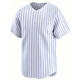 Women's Chicago #30 Baseball Jersey - Moisture-Wicking, Breathable Polyester, UV Protection, Fade-Resistant, Short Sleeve, V-Neck, Striped Sports Uniform for Training & Parties